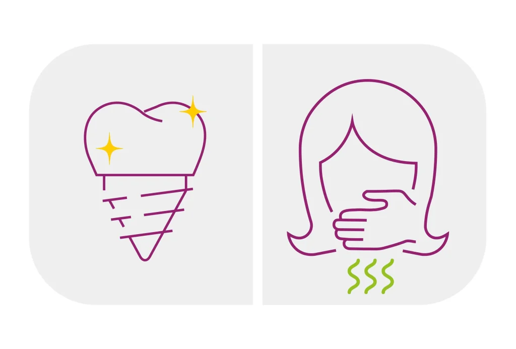  رعایت اصولی بهداشت دهان و دندان کلید درمان بوی بد دهان بعد از ایمپلنت است.