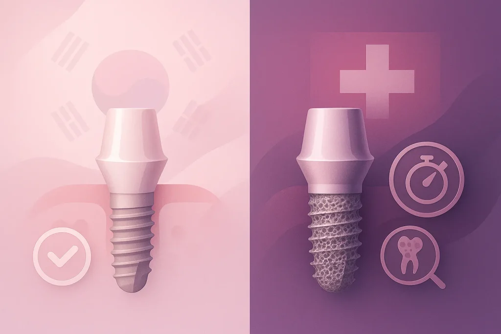 ایمپلنتهای کرهای و سوئیسی از تیتانیوم درجه 4 ساخته شدهاند.