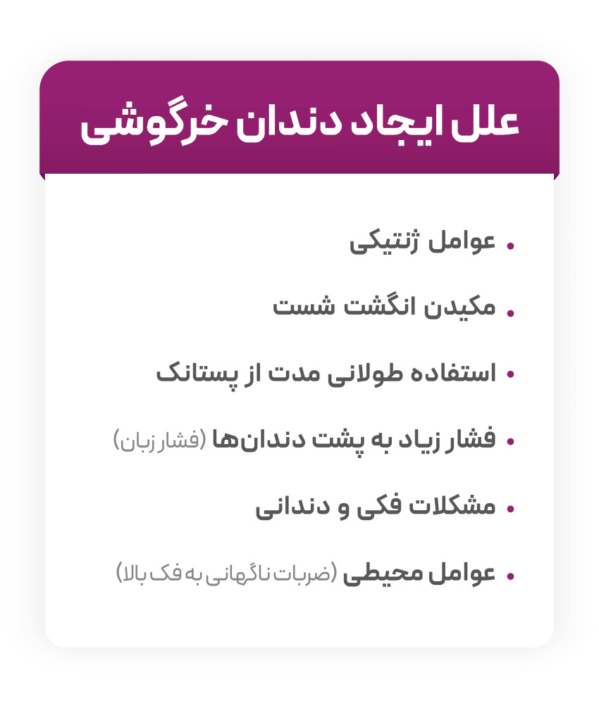 علل ایجاد دندان خرگوشی