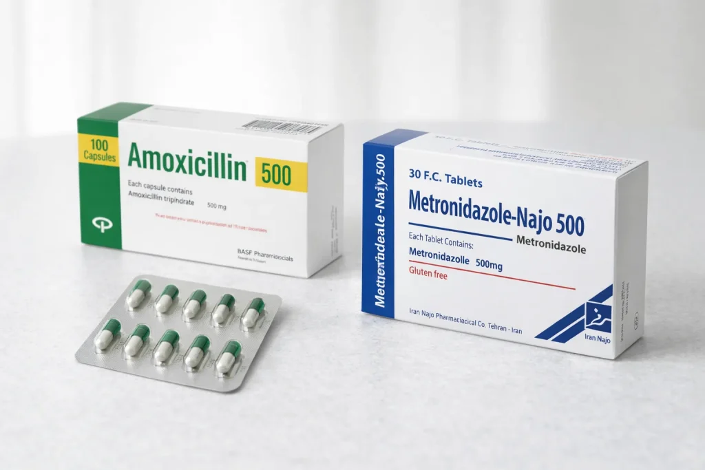 داروی آموکسیسیلین + مترونیدازول برای عفونت ایمپلنت