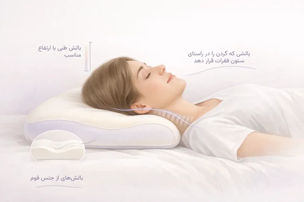 ایفوگرافیک از چه بالشتی برای خوابیدن بعد از ایمپلنت استفاده کنیم؟