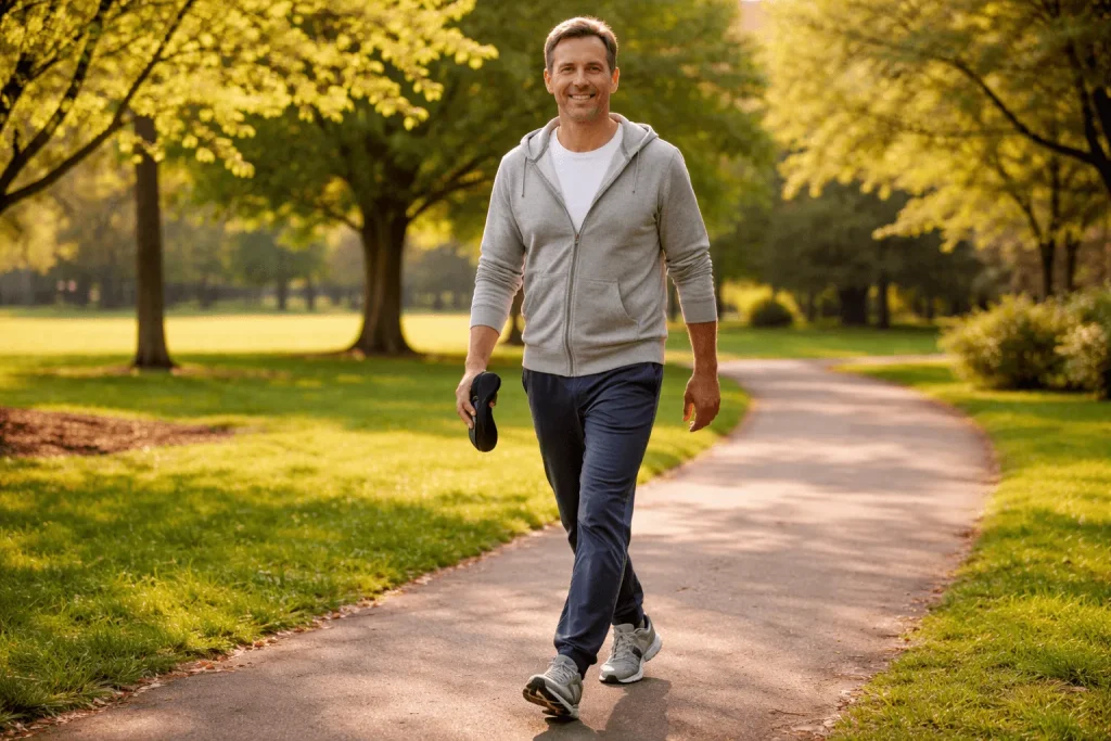 یک فرد در حال پیادهروی